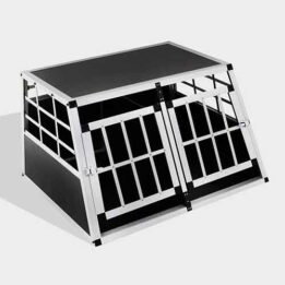 Aluminum Dog cage Small Double Door Dog cage 65a 89cm 06-0770 www.gmtproducts.com