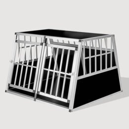 Aluminum Large Double Door Dog cage With Separate board 65a 104 06-0776 www.gmtproducts.com