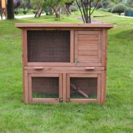 Wholesale Large Wooden Rabbit Cage Outdoor Two Layers Pet House 145x 45x 84cm 08-0027 www.gmtproducts.com