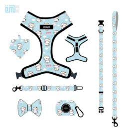 Pet harness factory new dog leash vest-style printed dog harness set small and medium-sized dog leash 109-0007 www.gmtproducts.com