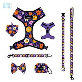 Pet harness factory new dog leash vest-style printed dog harness set small and medium-sized dog leash 109-0021 www.gmtproducts.com