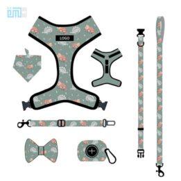 Pet harness factory new dog leash vest-style printed dog harness set small and medium-sized dog leash 109-0025 www.gmtproducts.com