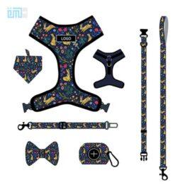 Pet harness factory new dog leash vest-style printed dog harness set small and medium-sized dog leash 109-0027 www.gmtproducts.com