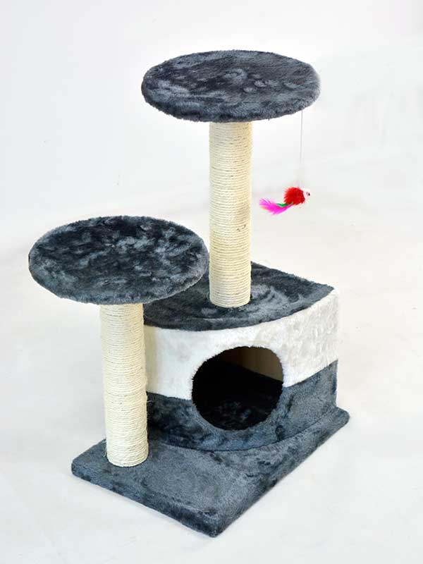 Árbol de gatito de juguete de ratón de plataforma de habitación de gato de escalada de gato de dos colores 06-0009 www.gmtproducts.com