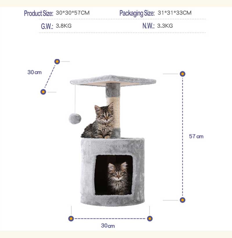 Factory OEM Wholesale Small Cat Toy Cat Tree 105-33034