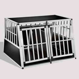 Aluminum Dog cage Large Double Door Dog cage 75a 104 06-0777 www.gmtproducts.com