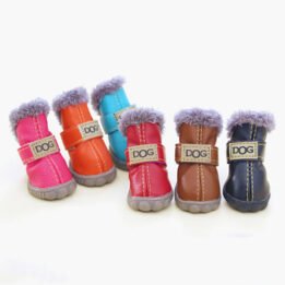 Pet Plus Velvet Puppy Shoes Warm Foot Covers Ugg Bootss www.gmtproducts.com